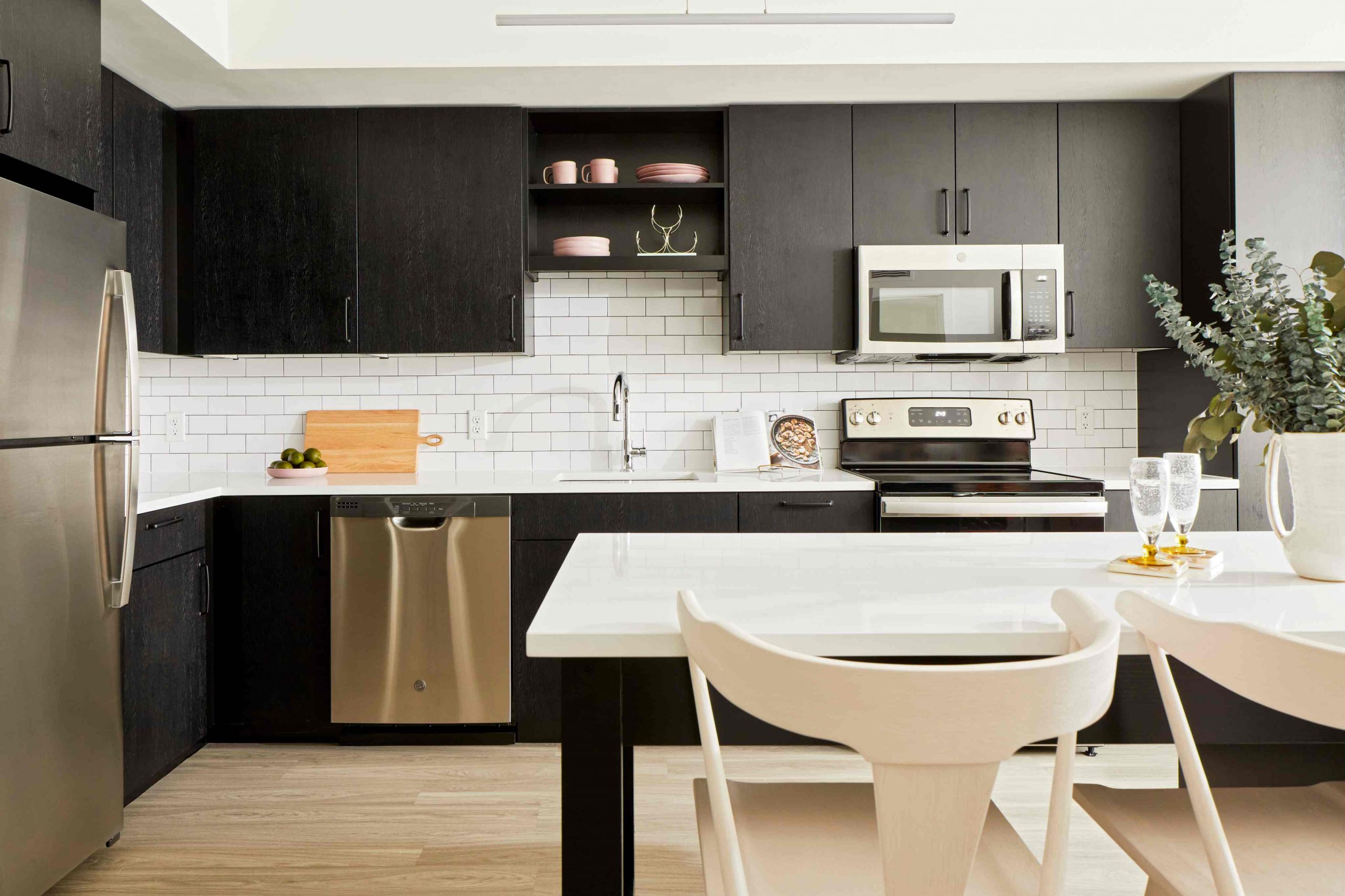 Faraday Park modern kitchen with stainless steel appliances and designer finishes