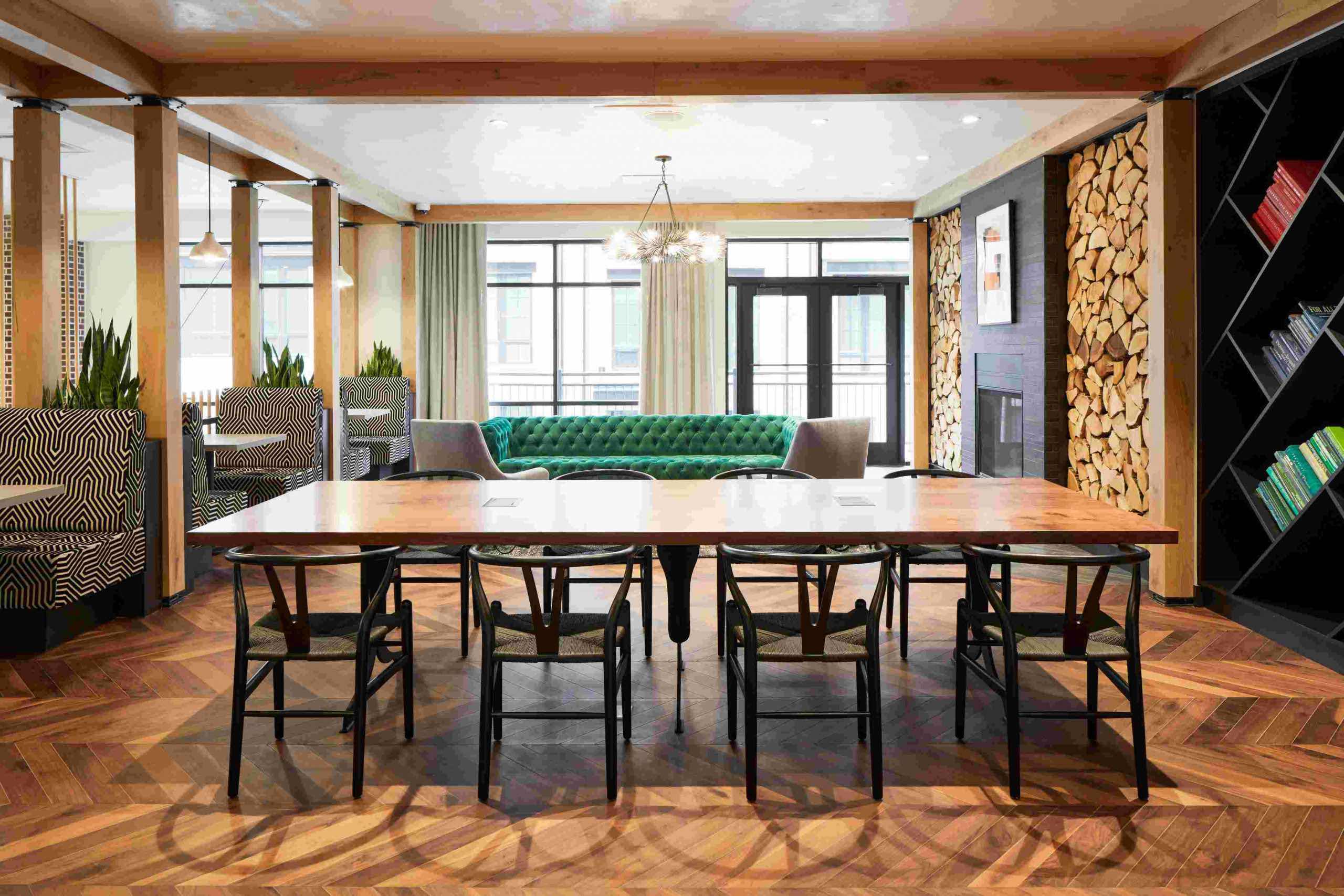 Grab a spot in the beautifully lit coworking space to make progress on your to-do list.